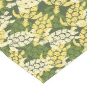 Honu Meeresschildkrötehawaiischer Tapa - Olive Kurzer Tischläufer (Ecke)