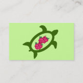 Honu mit Hibiskus-Blumen-Geschäftskarten Visitenkarte (Rückseite)