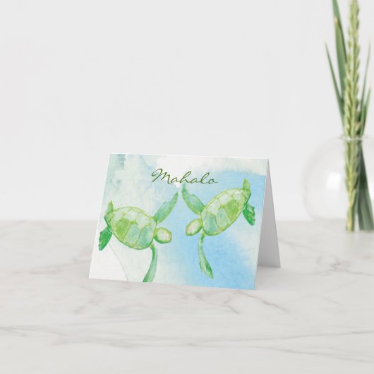 Honu Pair Thank you cards Dankeskarte (Vorderseite)