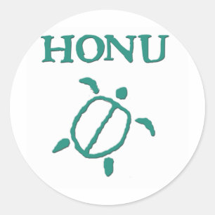 Honu Petroglyphe-Aufkleber Runder Aufkleber