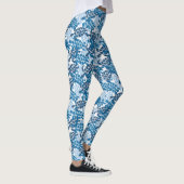 Honu Sea Turtle Hawaiian Aloha Indigo Blue Leggings (Rechts)