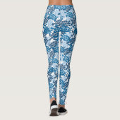 Honu Sea Turtle Hawaiian Aloha Indigo Blue Leggings (Rückseite)