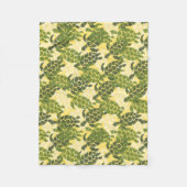 Honu Sea Turtle Hawaiian Aloha - Olive Fleecedecke (Vorderseite)