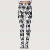 Honu Sea Turtle Hawaiian Aloha Silver Leggings (Vorderseite)