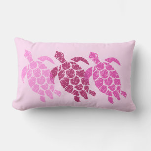 Honu Sea Turtle Hawaiian Reversible Engineered Lendenkissen