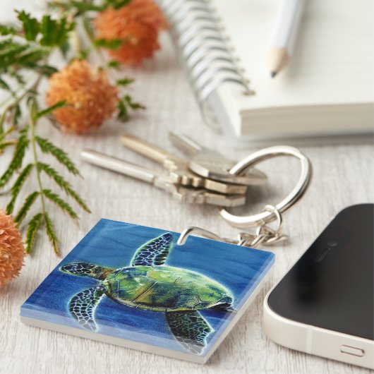 Honu Sea Turtle Schlüsselanhänger (Vorderseite rechts)