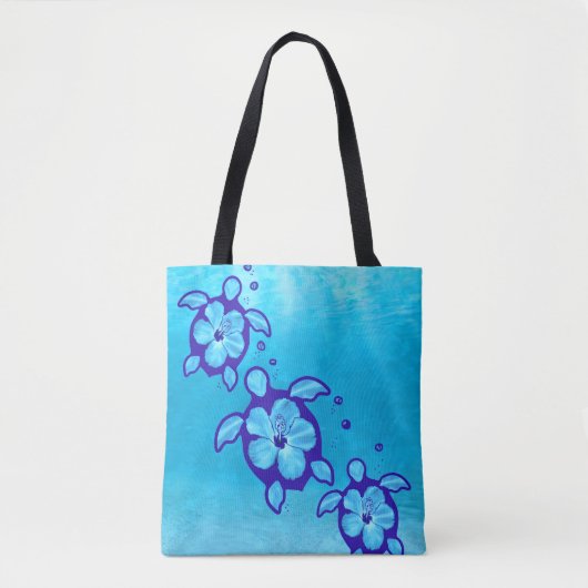 Honu Sea Turtles Blume Tasche (Vorderseite)