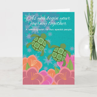 Honu Swimming Turtles Hochzeiten Herzlichen Glückw Karte