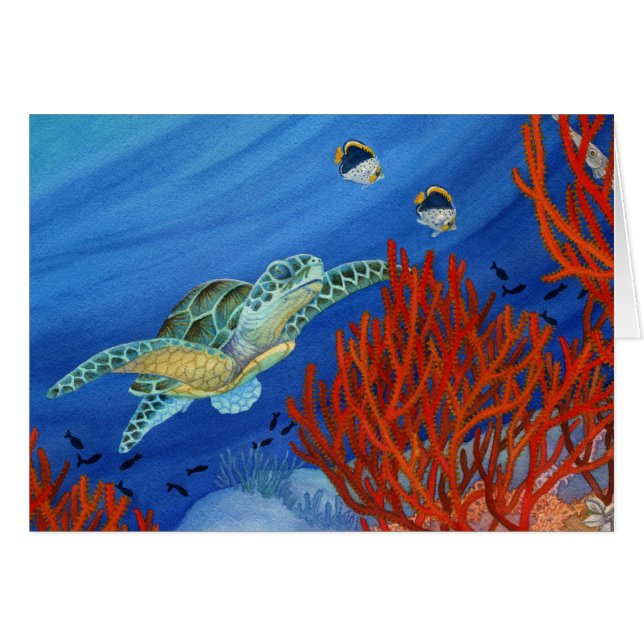 Honu und schwarze Koralle (Vorderseite (Horizontal))