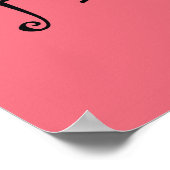 Hoo Dat in Pink-Poster Poster (Ecke)