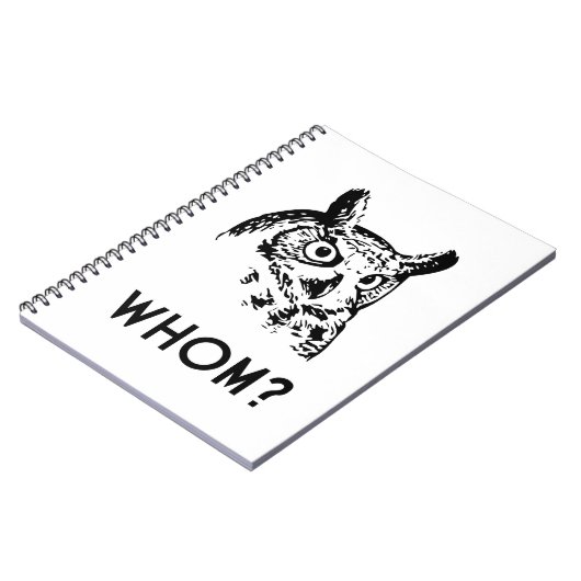 Hoo der wem Grammatik-Eule Notizblock (Linke Seite)