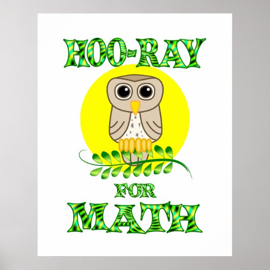 Hoo-Ray für Mathe Poster (Vorne)
