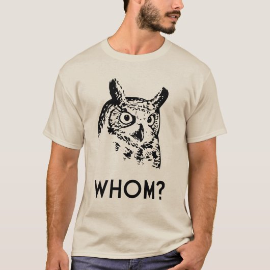 Hoo Wer Grammar Owl T-Shirt (Vorderseite)