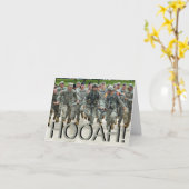 Hooah! Army Soldier Boot Camp Cadet Karte (Gelbe Blume)