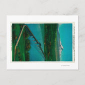 Hood and Interstate Bridge in White Lachs Postkarte (Vorderseite)