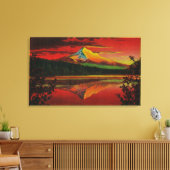 Hood at Sunrise from Lost Lake, Oregon Leinwanddruck (Insitu (Wohnzimmer))