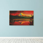 Hood at Sunrise from Lost Lake, Oregon Leinwanddruck (Insitu (Holzboden))