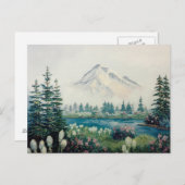 Hood mit Bärengras-Szene aus dem pazifischen NW Postkarte (Vorne/Hinten)