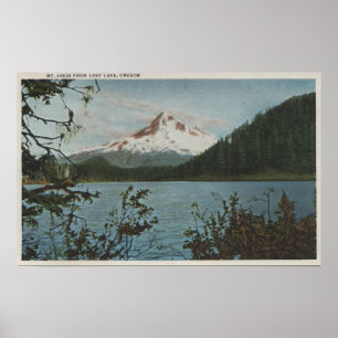 Hood, Oregon - Aussicht auf Berge von Lost Poster
