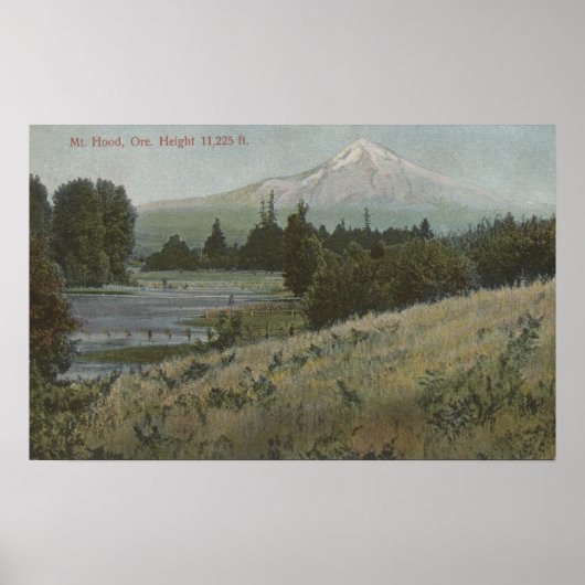Hood, Oregon - Aussicht auf den Berg von Hood 2 Poster (Vorne)