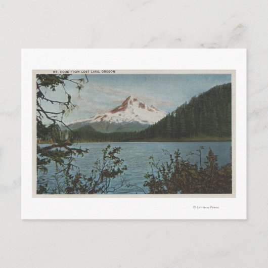 Hood, Oregon - Aussicht auf den Berg von Lost 2 Postkarte (Vorderseite)