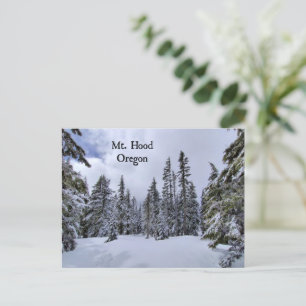 Hood, Oregon im Winter Einladungspostkarte