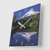 Hood, Oregon Quadratische Wanduhr (Winkel)