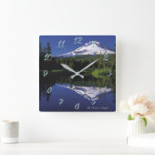 Hood, Oregon Quadratische Wanduhr (Zuhause)