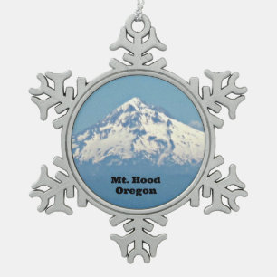 Hood, Oregon Schneeflocken Zinn-Ornament