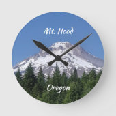 Hood Oregon Ski Bowl Runde Uhr (Vorderseite)