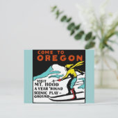 HOOD OREGON - Vintage Travel Postkarte (Stehend Vorderseite)