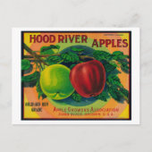 Hood River Apple Crate LabelHood River, OR Postkarte (Vorderseite)
