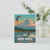 Hood River Kitesurfing Oregon Travel Postkarte (Stehend Vorderseite)