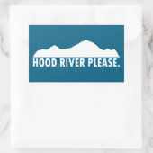 Hood River Oregon Bitte Rechteckiger Aufkleber (Tasche)
