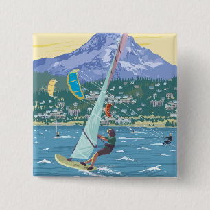 Hood River, ORWind Surfer u. Button