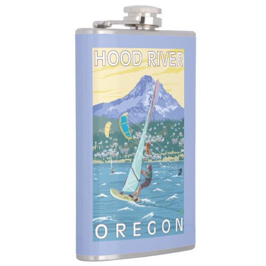 Hood River, ORWind Surfer u. Flachmann (Rechts)
