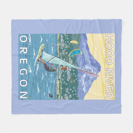 Hood River, ORWind Surfer u. Fleecedecke (Vorderseite (Horizontal))