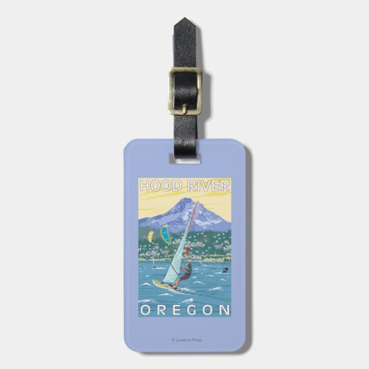 Hood River, ORWind Surfer u. Gepäckanhänger (Vorderseite vertikal)