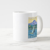 Hood River, ORWind Surfer u. Jumbo-Tasse (Vorderseite Rechts)