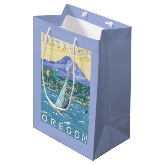 Hood River, ORWind Surfer u. Mittlere Geschenktüte (Vorderseite Schrägansicht)