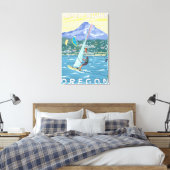 Hood River, ORWind Surfers & Kite Boarders Leinwanddruck (Insitu (Schlafzimmer))