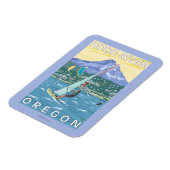 Hood River, ORWind Surfers & Kite Boarders Magnet (Linke Seite)