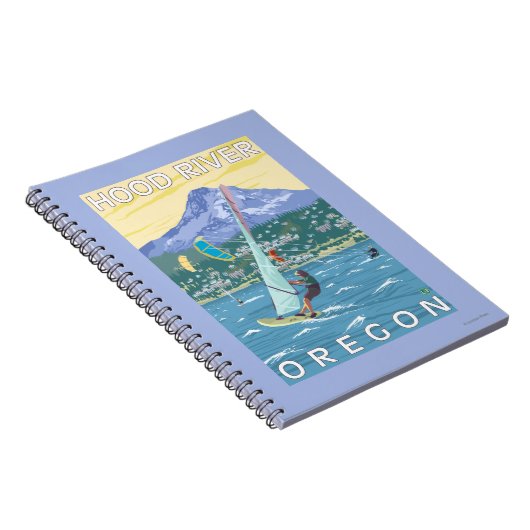 Hood River, ORWind Surfers & Kite Boarders Notizblock (Rechte Seite)