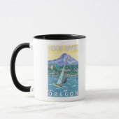 Hood River, ORWind Surfers & Kite Boarders Tasse (Links)