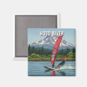 Hood River Windsurfing Oregon Travel Magnet (Vorderseite/Rückseite)