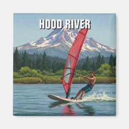 Hood River Windsurfing Oregon Travel Magnet