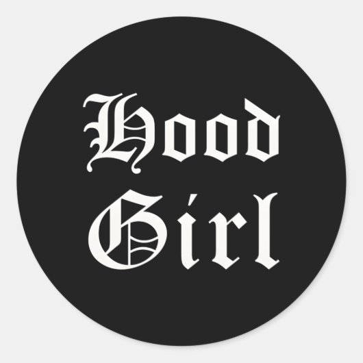 Hood Trap Gangsta Ghetto Runder Aufkleber (Vorderseite)