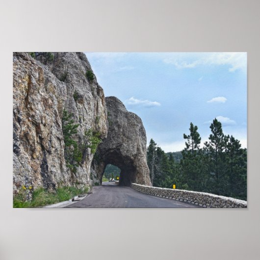 Hood Tunnel, Needles Highway, South Dakota Poster (Vorne)