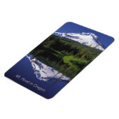 Hood und seine Reflexion über den See auf einem 4" Magnet (Linke Seite)