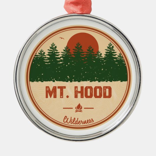 Hood Wilderness Ornament Aus Metall (Vorne)